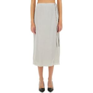 띠어리 랩 타이 실크 스커트 O1102303 B6M