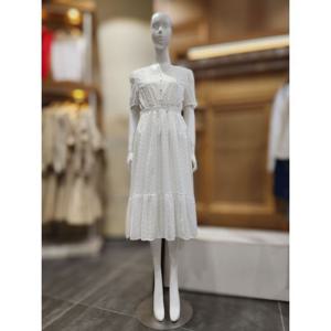 [플라스틱아일랜드]MARIO플라스틱아일랜드 콩단추자수스모킹원피스 PQ2WO901