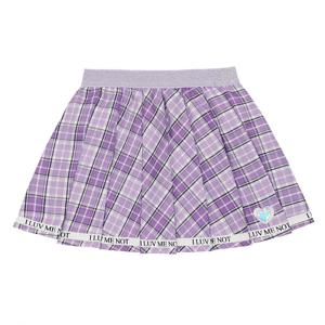 [티파니(정상)](T52KAS040)-보라 체크 주름 SK