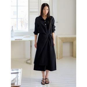 (올리브데올리브) OW6MO304 레이어드 덧장 카라 원피스