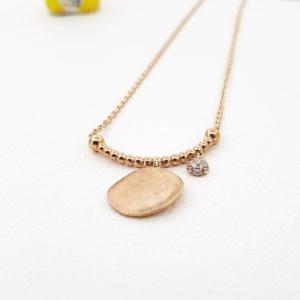 [현골드앤실버] 14k 볼 서클 동전 목걸이