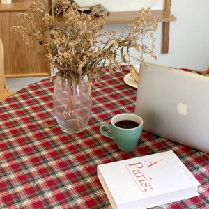 [샤이닝홈] 에블린 기모 윈터 체크 방수 식탁보 2인L