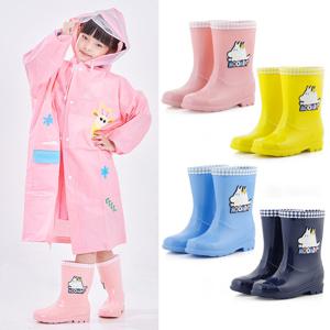 무민 베이직 장화/아동 유아 레인부츠 장화 초등 학교 학생 미끄럼방지 가벼운 등교 등원용