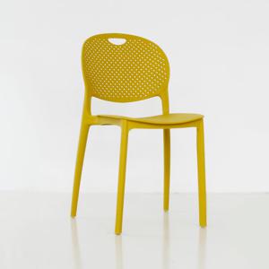 더조아 보니체어 머스타드 플라스틱 인테리어 의자