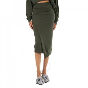 겐조 여성용 다크 카키 메리노 울 랩 스커트 FB62JU6023AD-51