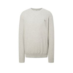 헤지스 남성 25SS 그레이 쿨코튼 마이크로 조직 풀오버 HZSW5A201G1