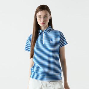 [먼싱웨어][37%OFF]여성 유러피안 스트라이프 반팔티셔츠 아쿠아블루(MQ222LTS4A)
