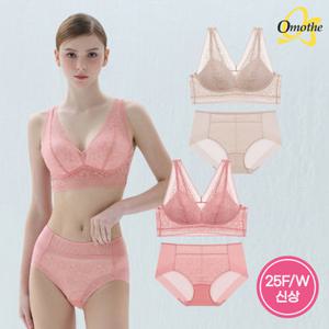 오모떼 라벨라 런닝형 레이스가든 브라렛 팬티 4종 풀세트
