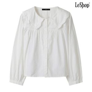 [백화점]르샵 레이스 카라 코튼 블라우스(DP3BA045A)