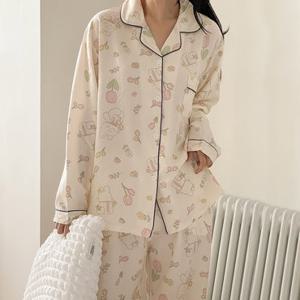 코튼원 여성 포시즌 요루 긴팔 파자마 홈웨어 잠옷 세트