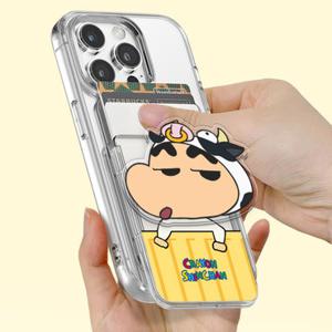 귀여운 짱구는못말려 캐릭터 그립톡 맥세이프 카드 3장 홀더 슬라이드 스마트톡 카드지갑