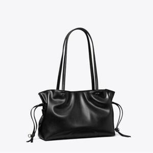 [26SS][토리버치 공식] 엘라 리사이클 드로스트링 스몰 토트 - 블랙