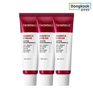 동국제약 센텔리안24 마데카크림 액티브 스킨 포뮬러 50ml 3개 미백 주름 기능성 피부노화 탄력 진정 항산화 콜라겐 흡수 광채 리프팅 기미 더마케어 병풀 TECA 안티에이징