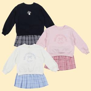 [백화점][로엠걸즈(아동)]수쿨티셔츠체크스커트상하세트RGSM2515P