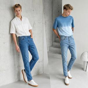 [인디고랩]남성 퍼스트진 스트레이트핏 스판데님 2종 중 택1