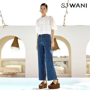 SJ와니 26SS 프렌치린넨 크랍 데님팬츠 1종