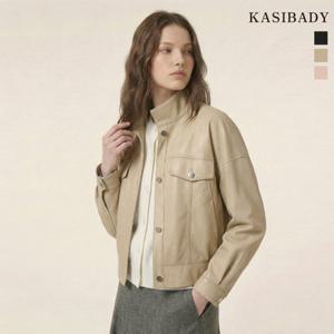 [카시바디] FAUX 레더 유틸리티 숏 자켓