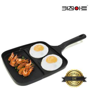 키친아트 하우스쿡 IH인덕션 3구 에그 멀티팬 27CM