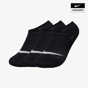 [나이키] 에브리데이 플러스 라이트웨이트 여성 트레이닝 발목/덧신 양말(3켤레) SX5277-011