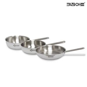 키친아트 퀸 인덕션 통5중 304스텐 후라이팬세트 3종B 후20+후28+웍20