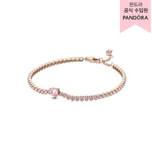[판도라(주얼리)][백화점 보증서 제공]스파클링 하트 테니스 브레이슬릿_580041C01