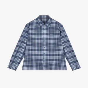 [크로커다일남성]  CDAAAWS1407_변형 깅엄 체크 패턴 셔츠