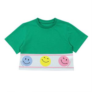 [티파니(정상)]그린 스마일 배색티(T42KBT070)