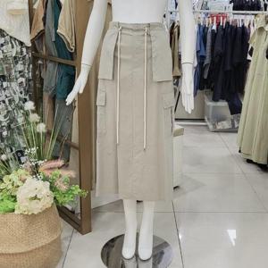 스테파니 DP01 H라인 카고 스트링 스커트 A24SK4205