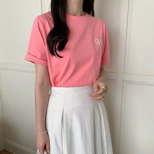 걸스데일리 /  Muse12 모스트 자수 반팔 티셔츠