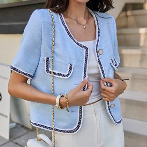 [나크21] 노카라 블링 버튼 트위드 반팔 숏자켓 NK42-J-5