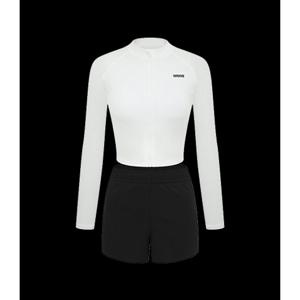 [아레나]여성 A4BL1PS03WHT 이니셜 레저 크롭 집업 래쉬가드 세트 실내 비치수영복