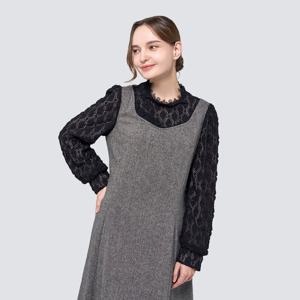 [샤트렌] 직영_레이스 하이넥 원피스_HCCWOP103