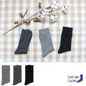 남자 파일 테리 골지 기모 두꺼운 양말 1족