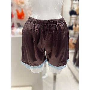 [바바라] AHS4593H 브라운 블랙라벨 스판샤틴 하프팬츠