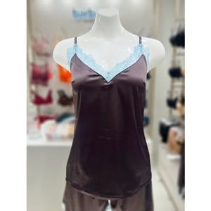 [바바라] ACS4593S 브라운 블랙라벨 스판샤틴 케미솔