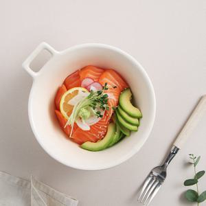 검트리 제이드 도자기 그릇 면기 라면 덮밥 칩볼3호 오프화이트