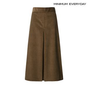[미니멈][미니멈 에브리데이]코듀로이 뒷 밴딩 백 트임 롱 스커트 (EA4WH008D)