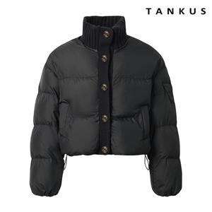 [탱커스]터틀넥 니트 배색 스트링 패딩점퍼 (TW4JP022L0)