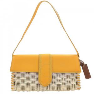 자크무스 옐로우 르 밤비노 롱 우븐 숄더백 231BA0503108290