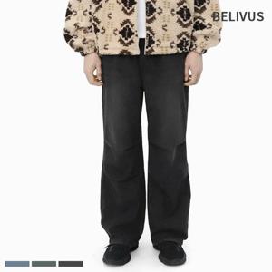 빌리버스 남성 겨울 워싱 데님팬츠 밴딩 핀턱 바지 BBJ106