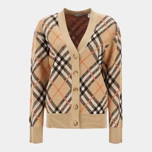 버버리 여성 체크 울 블렌드 가디건 8093491