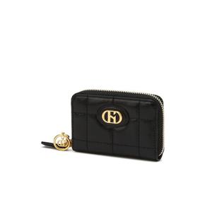 [헤지스핸드백]퀼팅 가죽카드지갑 HIHO5E755BK