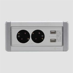 가구 매입콘센트 BID-202M 실버 직사각
