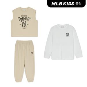 [택가129,000원][MLB키즈]바시티 VEST 긴팔 3 SET NY (L.Sand)7AS1V0151-50SAL