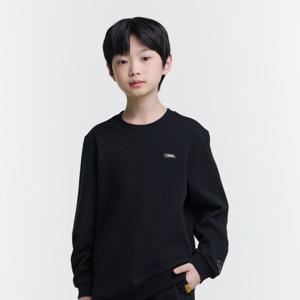 [내셔널지오그래픽키즈]K255USW920 스몰로고 맨투맨 CARBONBLACK