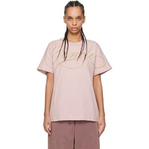 26 SS 몽클레어 여성 핑크 로고 티셔츠 251111F110029