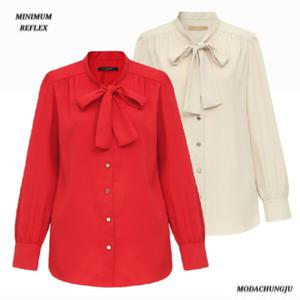 [미니멈]MD 리본 넥 버튼 블라우스 MD MMYDGWB0870_CJ