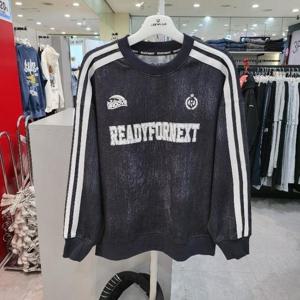 에어워크주니어 sh06 데님프린트 레디포 두줄 맨투맨티셔츠 R251B1210B