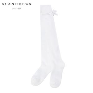 [세인트앤드류스] 여성 별 심볼 리본 배색 라인 니삭스