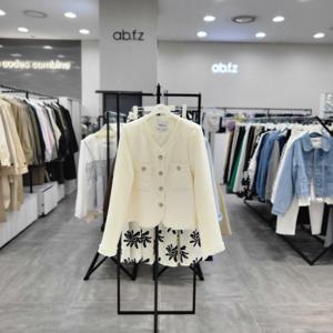 [ab.f.z]AFZ5HJ02/브이넥 단추 포인트 트위드 숏 자켓_IC